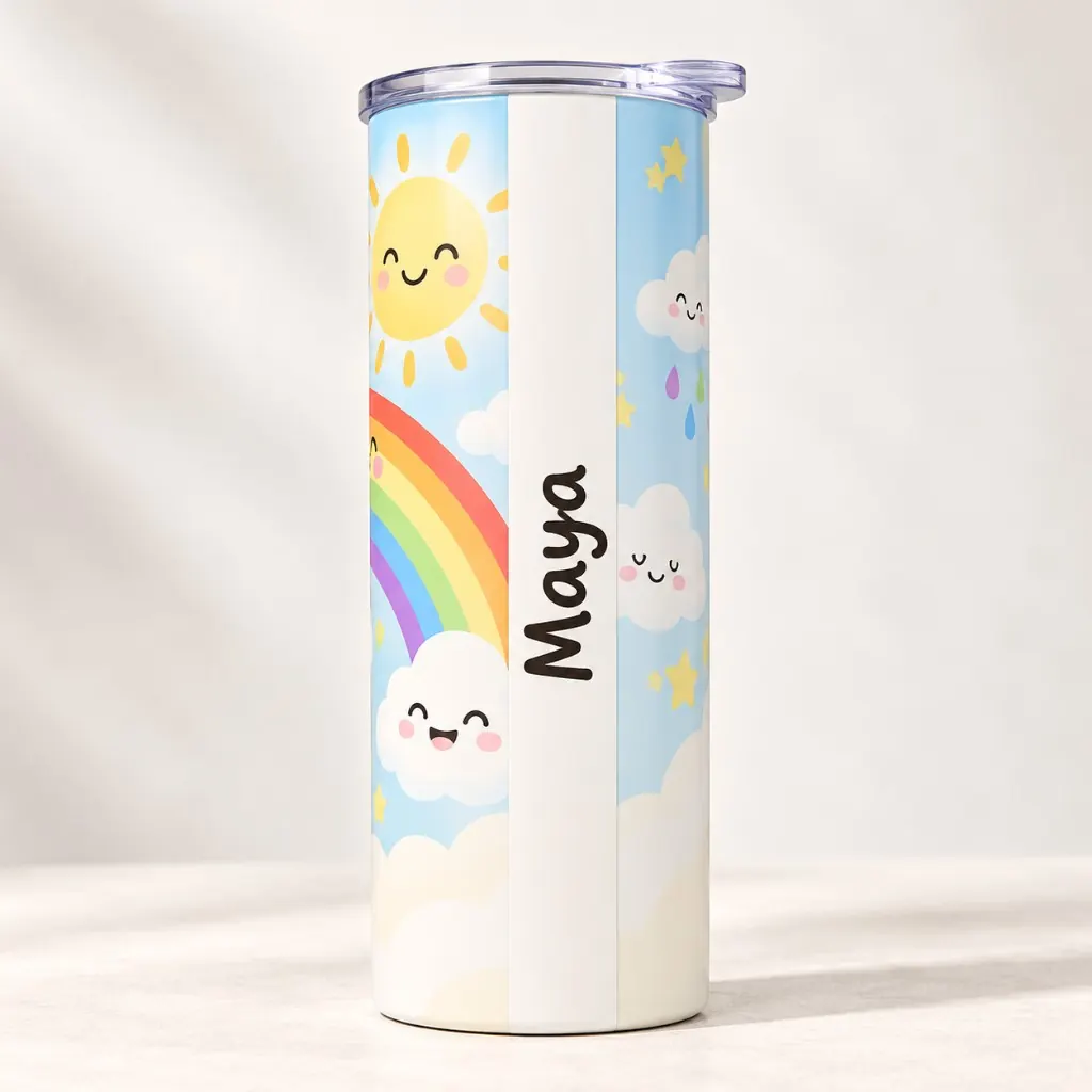 Rainbow Days wrap on a BottleBunny bottle — studio photo 1